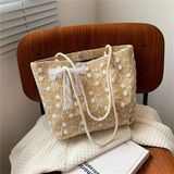Dokuma El Örmesi Çanta - Haki - Beyaz