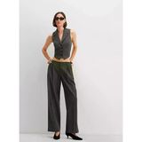 DOKUMA PANTOLON Antrasit Pin Stripe Kadın Pantolon M1011129-89329