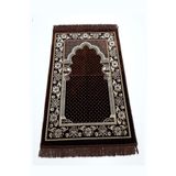 Dokumacı Dodya Kadife Namaz Seccadesi Lüx-kahverengi