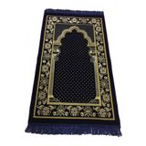 Dokumacı Dodya Lüx Lacivert Kadife Namaz Seccadesi