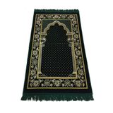 Dokumacı Dodya Lüx Yeşil Kadife Namaz Seccadesi