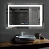Dokunmatik Akıllı Ayna Buhar Tutmayan Banyo Aynası Lavabo Aynası Hd 3 Renk Ledli Dekoratif Ayna 50x70 cm