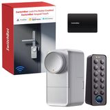 Dokunmatik Ekran Klavyeli Switchbot Wlan Smart Lock Pro, Matter Over Wifi, Şarj Edilebilir Pilli Elektronik Kapı Kilidi, Uygulama Aracılığıyla Kapı Açıcı, Parmak İzi, Kod, Alexa, Google, Apple Home'u