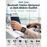 Dokunmatik Ekranı, Bluetooth Görüşme Desteği Ve Akıllı Bildirim Özellikleriyle Teknolojiyi Bileğinize Taşıyan Akıllı Saat