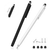 Dokunmatik Ekranlar için Stylus Kalemler - Mixoo 2'si 1 Arada Yüksek Hassasiyetli Geri Çekilebilir Stylus Küçük Disk Uçlu iPad iPhone Tabletler için Evrensel Stylus Tüm Kapasitif Dokunmatik Ekran