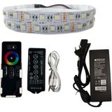 Dokunmatik Müzik Kontrollü Rgbw Şerit LED Set 5050 Ledli 3çipli 12VOLT 10METRE - 10 m - Çok Renkli