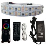 Dokunmatik Müzik Kontrollü Rgbww Şerit LED Set 5050 Ledli 3çipli 12VOLT 10METRE - 10 m
