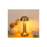 Dokunmatik - Şarjlı 3 Renkli Mantar LED Lamba (Gold) - Dekoratif Gece Lambası LEDMG