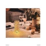 Dokunmatik Sensörlü Rgb Gece Lambası, Şarj Edilebilir Masa Lambası İle Kristal Elmas Tasarım