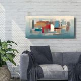 Dokunuşlar Yağlı Boya Dokulu Tablo 60X90 Gold Çerçeveli
