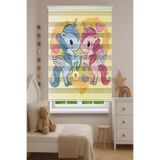 DOKUPER PEMBE MAVİ PONY DİJİTAL BASKILI ZEBRA PERDE-COCUK ODASI-STOR PERDE