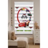 DOKUPER ŞİMŞEK MCQUEEN DİJİTAL BASKILI ZEBRA PERDE-COCUK ODASI-STOR PERDE