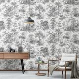 Dokusu ve Renkleriyle Dikkat Çeken Tropic Duvar Kağıdı | TROPICANO, 9909-1, Siyah, Kağıt Taban, Vinil kaplı, Silinebilir yüzey / 1.06x15.6 m - 16.5 m², Yüksek Kalite