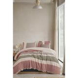 Dokuvia Liora 4 Kat Müslin Çift Kişilik Yatak Örtüsü %100 Pamuk Çizgili Püsküllü 220X240 cm - Çok Renkli - 220 x 240 cm