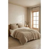 Dokuvia Natura Soft Ekru 4 Kat Müslin Çift Kişilik Yatak Örtüsü 220X230 cm %100 Pamuk Çok Amaçlı Koltuk Örtüsü ve Tv Battaniyesi - Bej - 220 x 230 cm