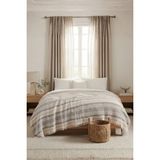 Dokuvia Natura Soft Ekru 4 Kat Müslin Çift Kişilik Yatak Örtüsü 220X230 cm %100 Pamuk Çok Amaçlı Koltuk Örtüsü ve Tv Battaniyesi - Gri - 220 x 230 cm