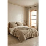 Dokuvia Natura Soft Ekru 4 Kat Müslin Çift Kişilik Yatak Örtüsü 220X230 Cm %100 Pamuk Çok Amaçlı Koltuk Örtüsü Ve Tv Battaniyesi