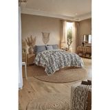 Dokuvia Nuvia 5 Kat Dolgulu Müslin Çift Kişilik Yatak Örtüsü %100 Pamuk Jakar Dokulu 220X240 cm - Gri - 220 x 240 cm