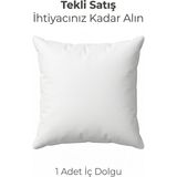 Dokuvia Puffyform Premium Boncuk Silikon Kırlent Iç Yastığı 45X45 cm 350 gr Dolgun Yıkanabilir - 45 x 45 cm - Beyaz