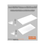 Dokya Dizayn 2'Li Gizli Duvar Rafı Askı Aparatı Ve 20X40 Cm Beyaz Mdf
