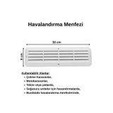 Dokya Dizayn Karavan, Moto Karavan Ve Tekne İçin Havalandırma Menfez Kapağı 30X8Cm