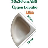 Dokya Dizayn Karavan & Tekne Evye Üçgen Köşe Lavabo 36X36CM - Abs Malzeme