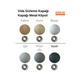 dokya dizayn Vida Gizleme Kapağı Metal Klipsli - 100 Adet