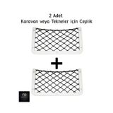 Dokya Mühendislik 2 Adet Fileli Beyaz Ceplik. Araçlar, Tekneler Ve Karavan Eşya Cepliği.