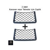 Dokya Mühendislik 2 Adet Fileli Gri Ceplik. Araçlar, Tekneler ve Karavan Eşya Cepliği.