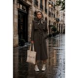 dolabımdakalsın Kadın kahverengi bondit kumaş su geçirmez yeni sezon zra mevsimlik trençkot DKEF001 ( STD - 36-42 )