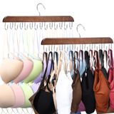 Dolap 2 adet için Ahşap Spor Sütyen Askısı, Dolap için Tank Top Organizatör, Yerden Tasarruf Askıları, Kayışlar için Sütyen Tutucuları, Etekler, Evler için Şortlar, bölümler ve yurtlar