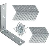 Dolap Duvar Sabitleme 25 Adet Metal Köşebent 60X60X15 mm Bağlantı Aparatı L Demiri Gönye