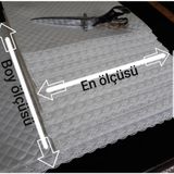 Dolap Içi Kapitone Güpürlü Raf Örtüsü En 35cm Boy 250cm Beyaz