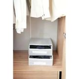Dolap İçi Kumaş Kaplamalı Mini Çekmece Organizer, Çekmeceli Dolap İçi Düzenleyici, İç Çamaşırı Çorap Tekstil Organizer Kutusu (2 Çekm