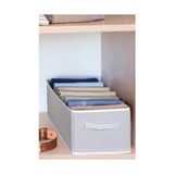 Dolap Içi Pantolon Düzenleyici Saklama Kutusu Organizer (Beyaz - Gri Çizgili) - 00 Beyaz