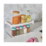 Dolap Içi Raf Düzenleyici, Metal Ayaklı, Plastik Mutfak Rafı, Tezgah Üstü Yer Kazandıran Organizer, 14X30CM - 0,1 kg