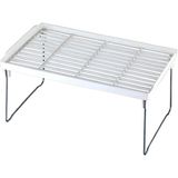 Dolap Içi Raf Düzenleyici, Metal Ayaklı, Plastik Mutfak Rafı, Tezgah Üstü Yer Kazandıran Organizer, 14X30CM