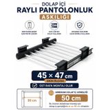 Dolap İçi Raylı Pantolon Askılığı Organizeri Gardırop Düzenleyici (45x47)