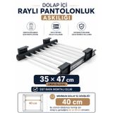Dolap İçi Raylı Pantolon Askılığı Organizeri Gardırop Düzenleyici