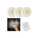Dolap Işığı Mutfak Rafı Işığı Uzaktan Kumandalı 3 Lü Spot Led Lamba Mir70887646