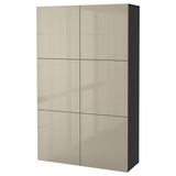 Dolap kombinasyonu, venge-parlak cila-bej, 120x40x192 cm, SELSVIKEN