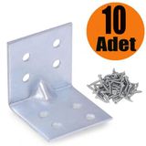 Dolap Kose Baglanti Sabitleme L Demir Gonye 40X40x40 Mm (10 Adet)