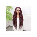 dolapmix Afro Dalga Kızıl Kahve Fiber Sentetik Tül Peruk TPGL-582342