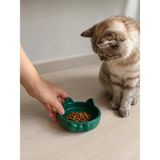 Dolapmix Papyon Model Beton Kedi Köpek Mama ve Su Kabı 16 cm Çap - Yeşil