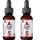 Dolar Kimya Lugol Iyot Çözeltisi %5 | 2X100 ml (Lügol Çözeltisi Cam Damlalıklı Şişe,pharma Grade Lugols Iodine) - --