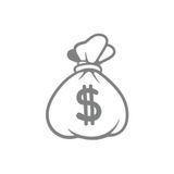 Dolar Para Çantası Araba Sticker 17X17 Cm Gri
