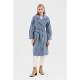 Dolce Bella Kadın Oversize Çift Cepli Kısa Kaşe Kaban - 48