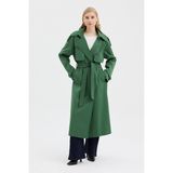 Dolce Bella Kadın Reglan Kol Rüzgarlık Detaylı Trençkot - Yeşil - 38