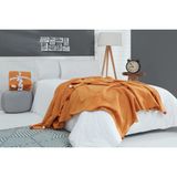 Dolce Bonita Home 150X200 Tek Kişilik Ponponlu Pike Battaniye Hardal - 150 x 200 cm - Sarı