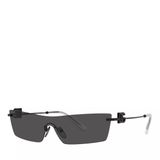 Dolce & Gabbana DG 2292 01/87 Siyah Metal Kalkan Güneş Gözlüğü Gri Lens, Siyah